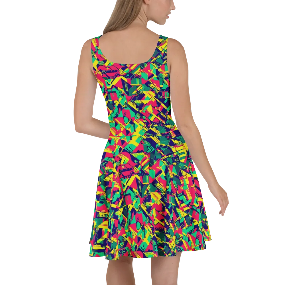 Hypercolor Relay on Skater Dress — Back
