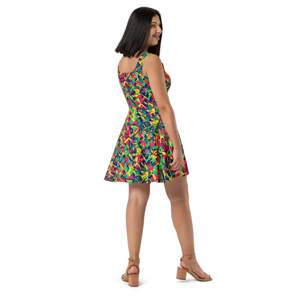 Hypercolor Relay on Skater Dress — Right