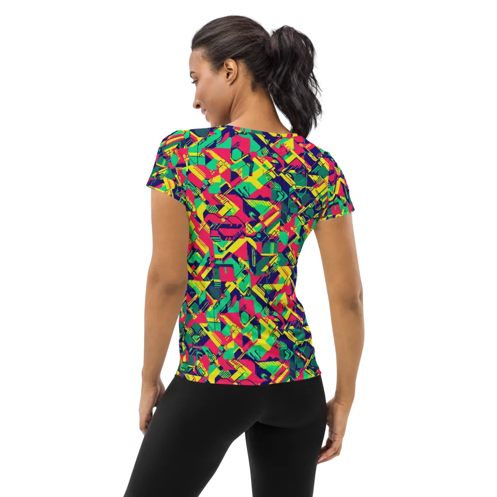 Hypercolor Relay on Women's Athletic T-Shirt — Back