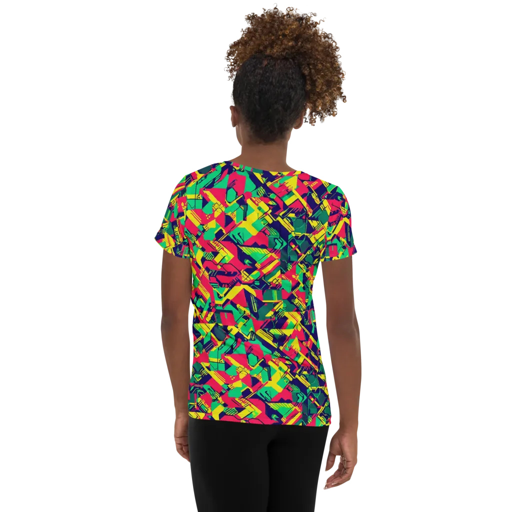 Hypercolor Relay on Women's Athletic T-Shirt — Back