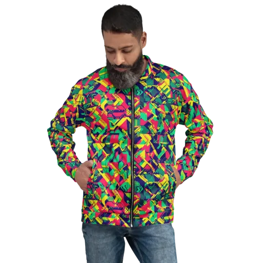 Hypercolor Relay on a Bomber Jacket