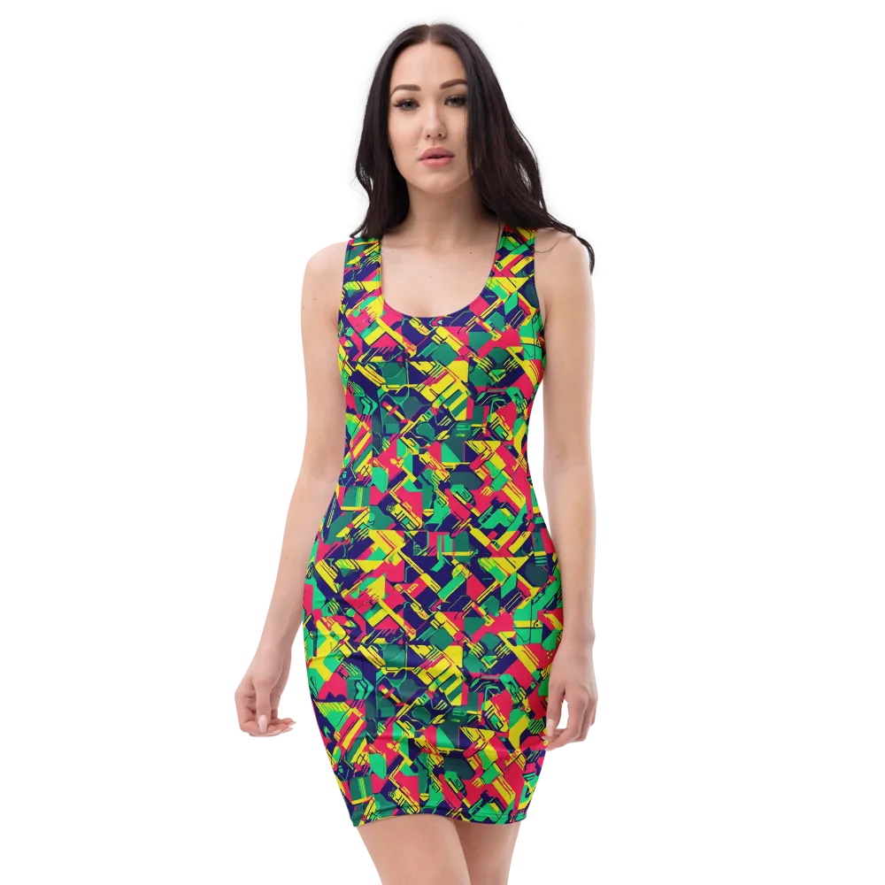Hypercolor Relay on Bodycon Dress — Front