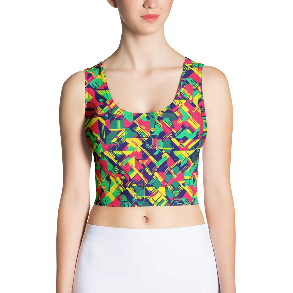 Hypercolor Relay on Crop Top — Front