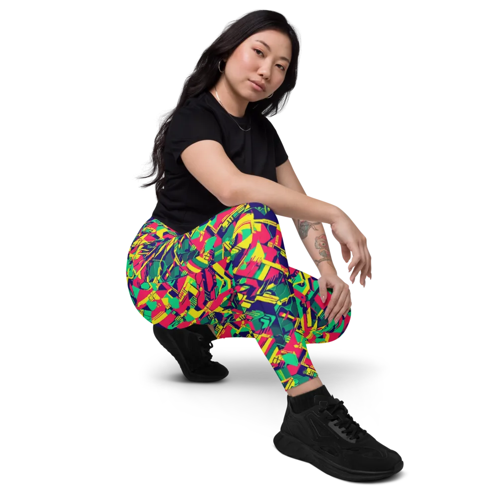 Hypercolor Relay on Leggings with Pockets — Right Front