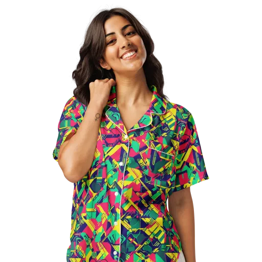Hypercolor Relay on a Women's Short Sleeve Pajama Top