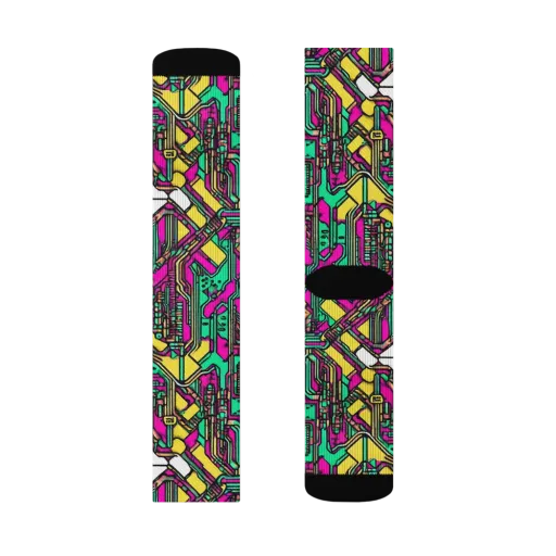 Synthwave Wiring on a Socks