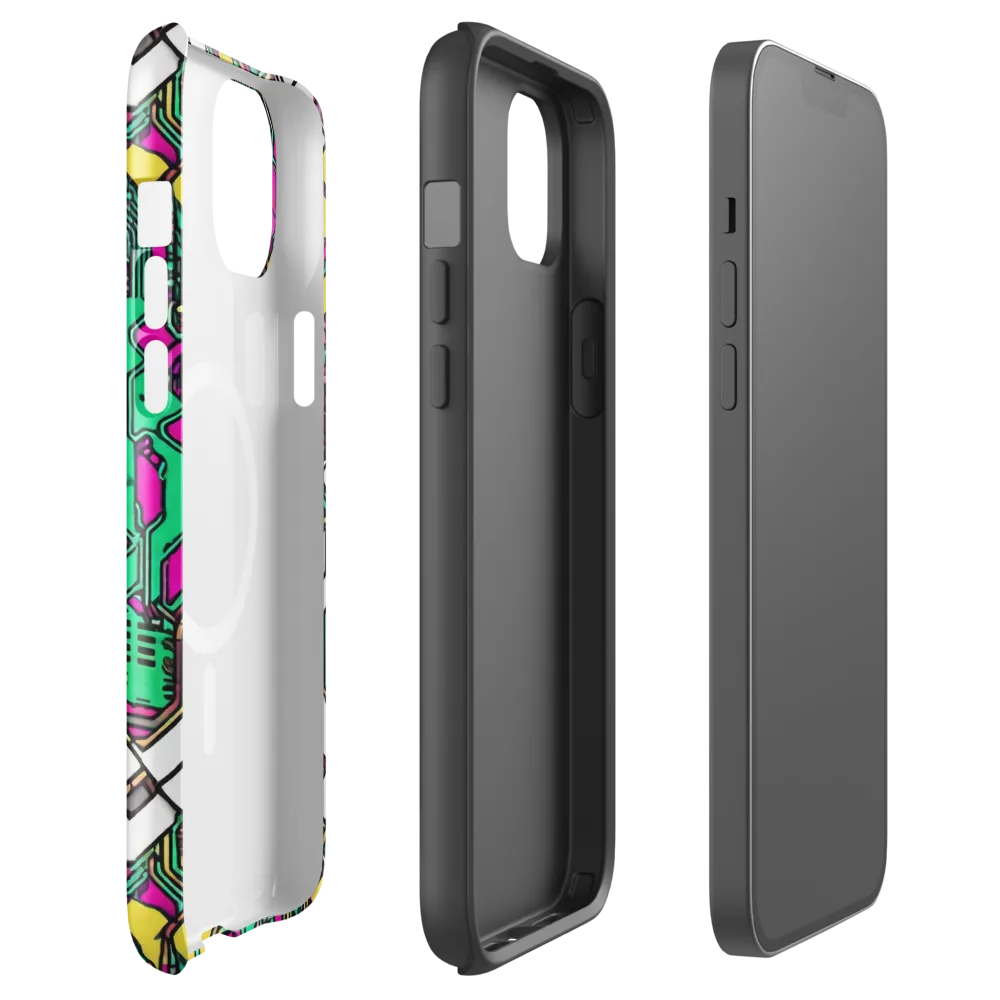 Synthwave Wiring on MagSafe Tough Case for iPhone® — Front
