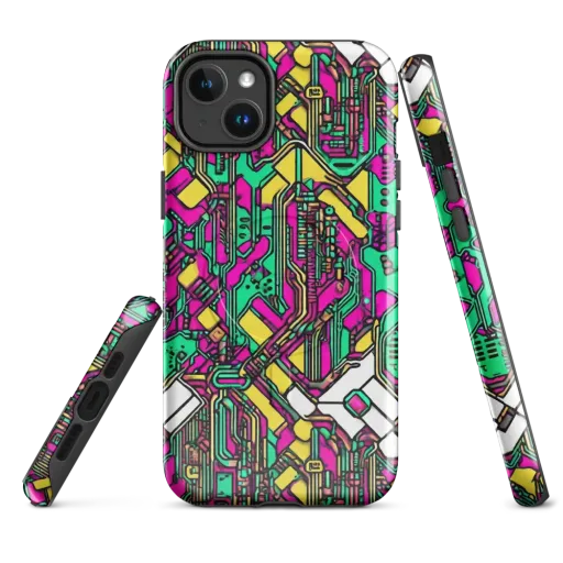 Synthwave Wiring on a MagSafe Tough Case for iPhone®