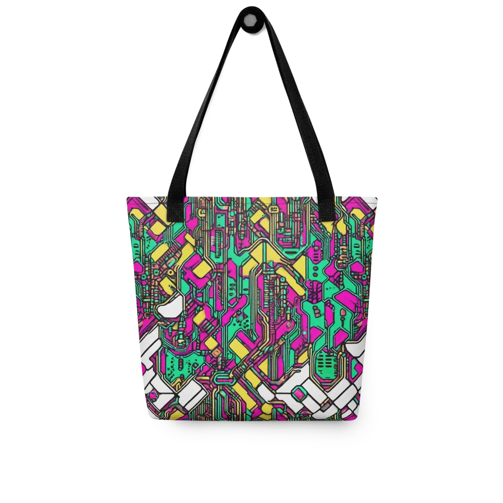 Synthwave Wiring on Tote Bag — Front