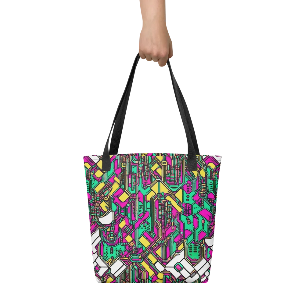 Synthwave Wiring on Tote Bag — Front