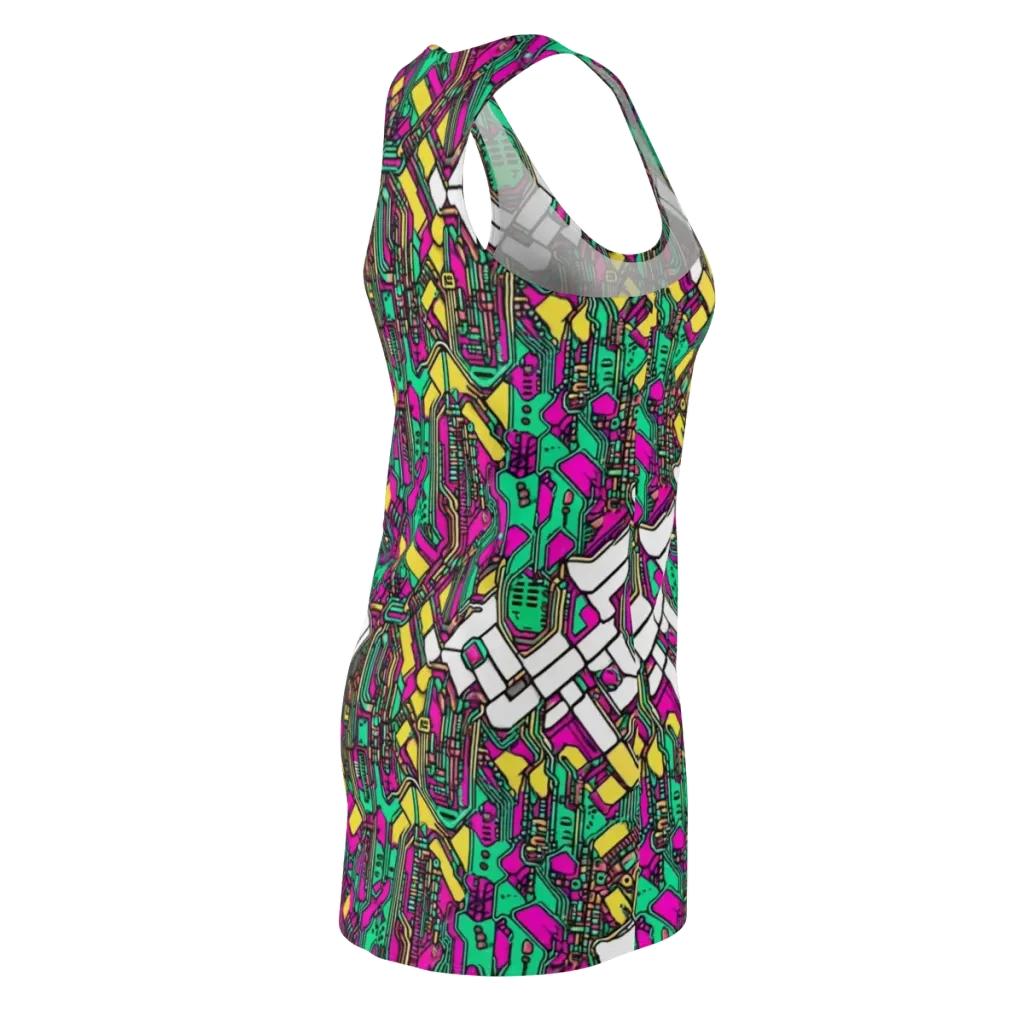 Synthwave Wiring on Racerback Dress — Back Side