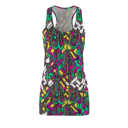 Synthwave Wiring on a Racerback Dress