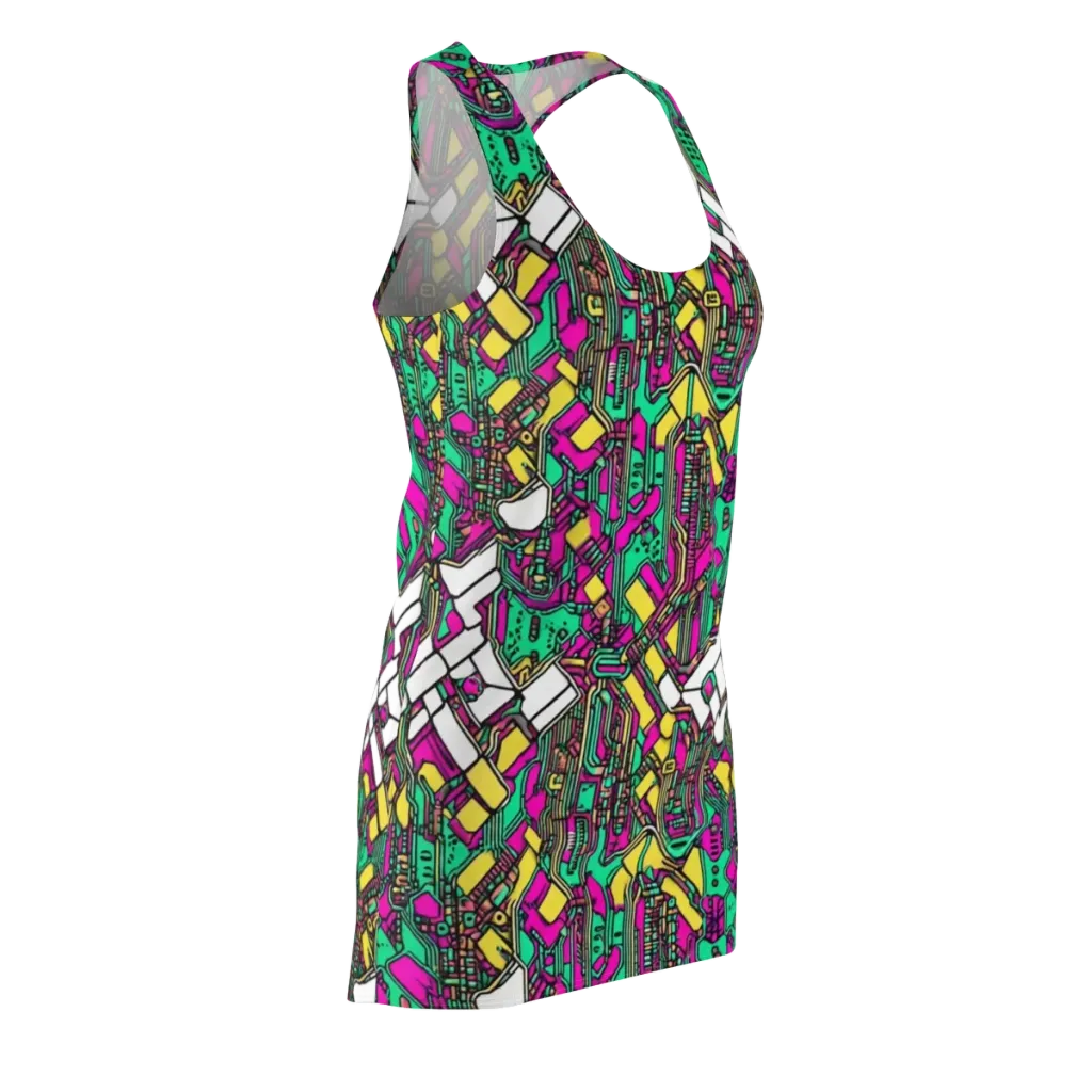 Synthwave Wiring on Racerback Dress — Front Side