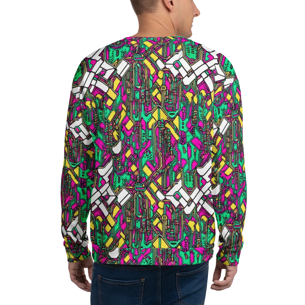 Synthwave Wiring on Sweatshirt — Back