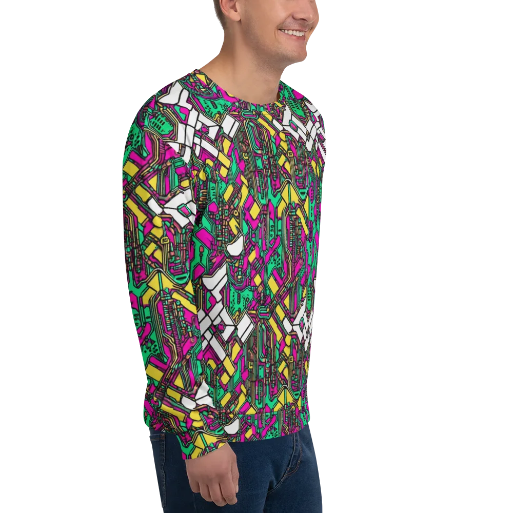 Synthwave Wiring on Sweatshirt — Right Front