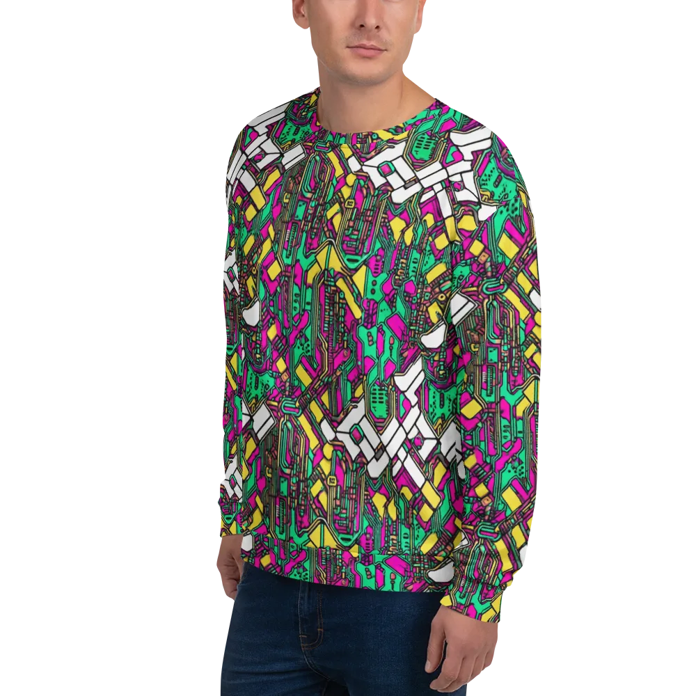 Synthwave Wiring on Sweatshirt — Left Front