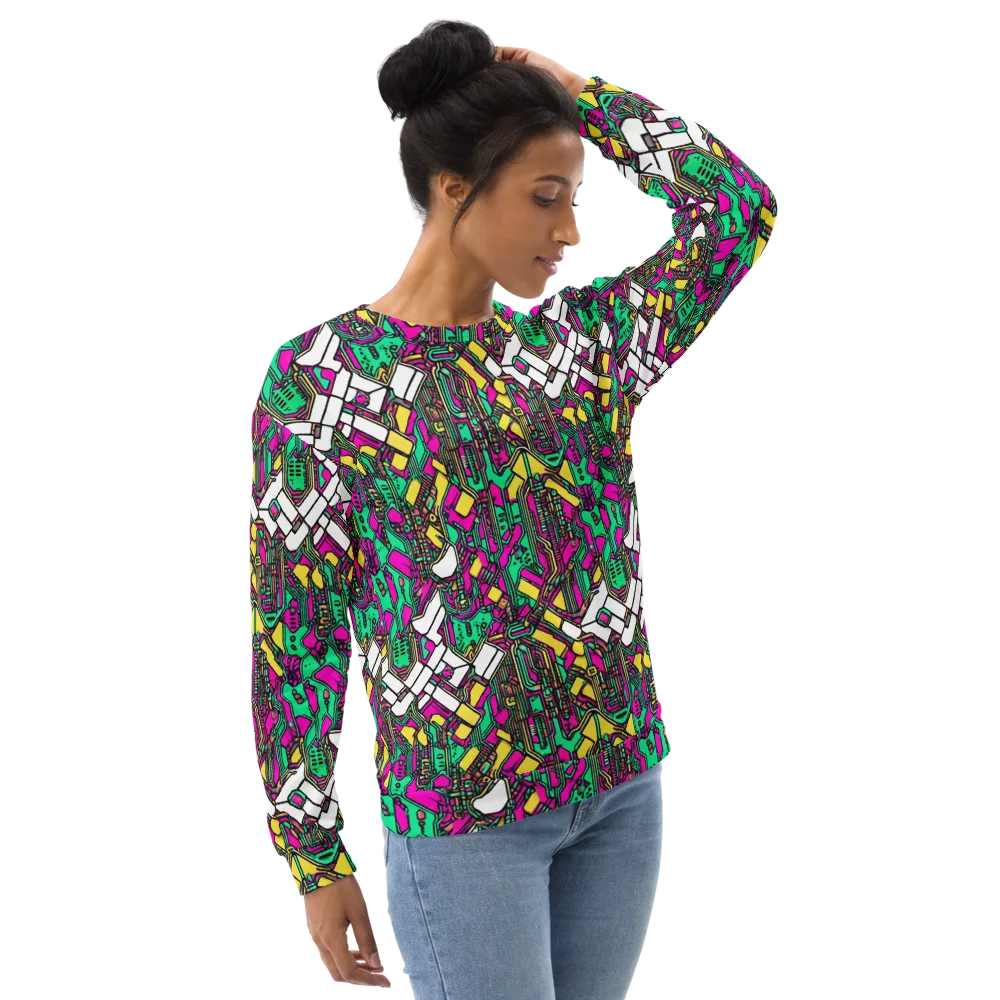 Synthwave Wiring on Sweatshirt — Right Front