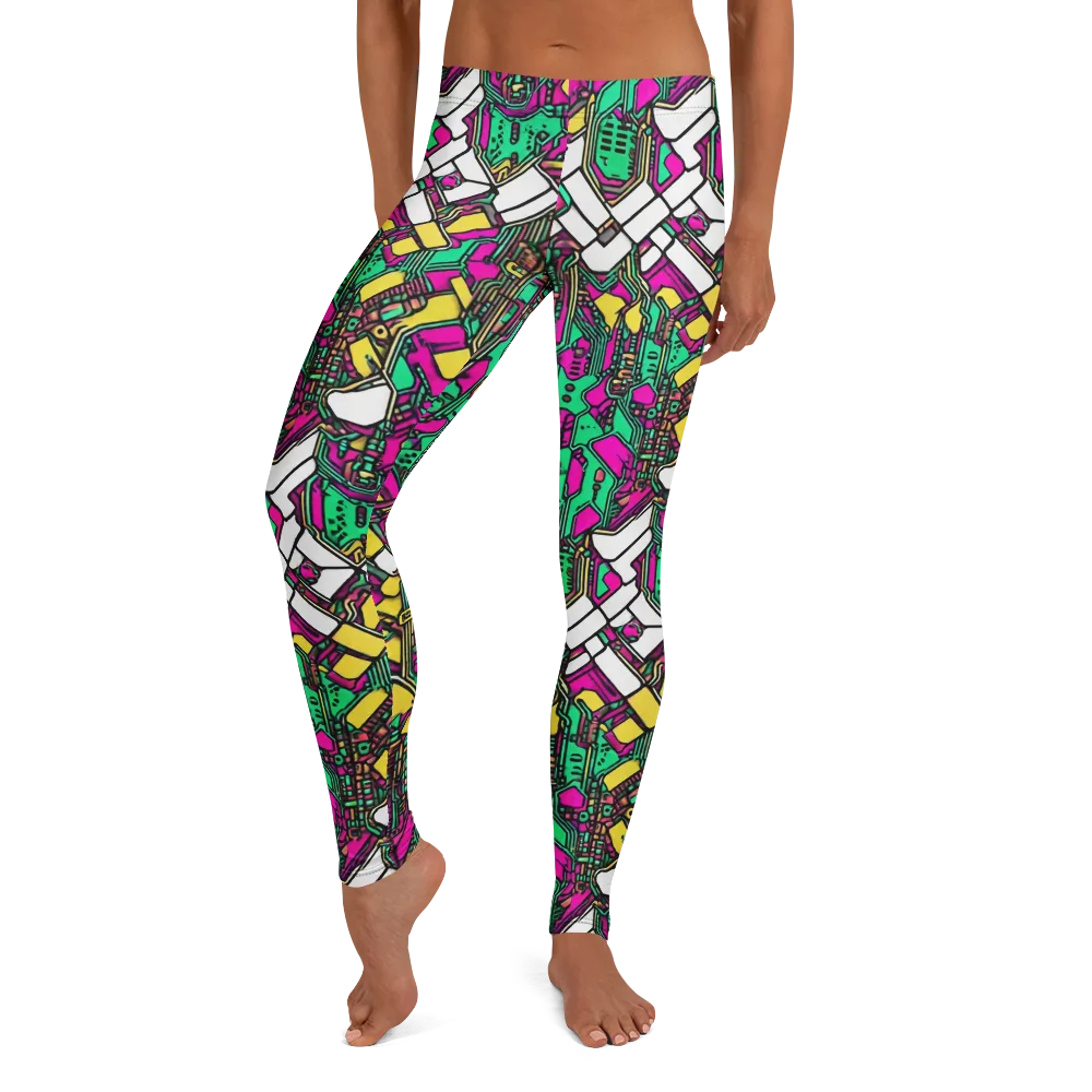 Synthwave Wiring on Leggings — Front