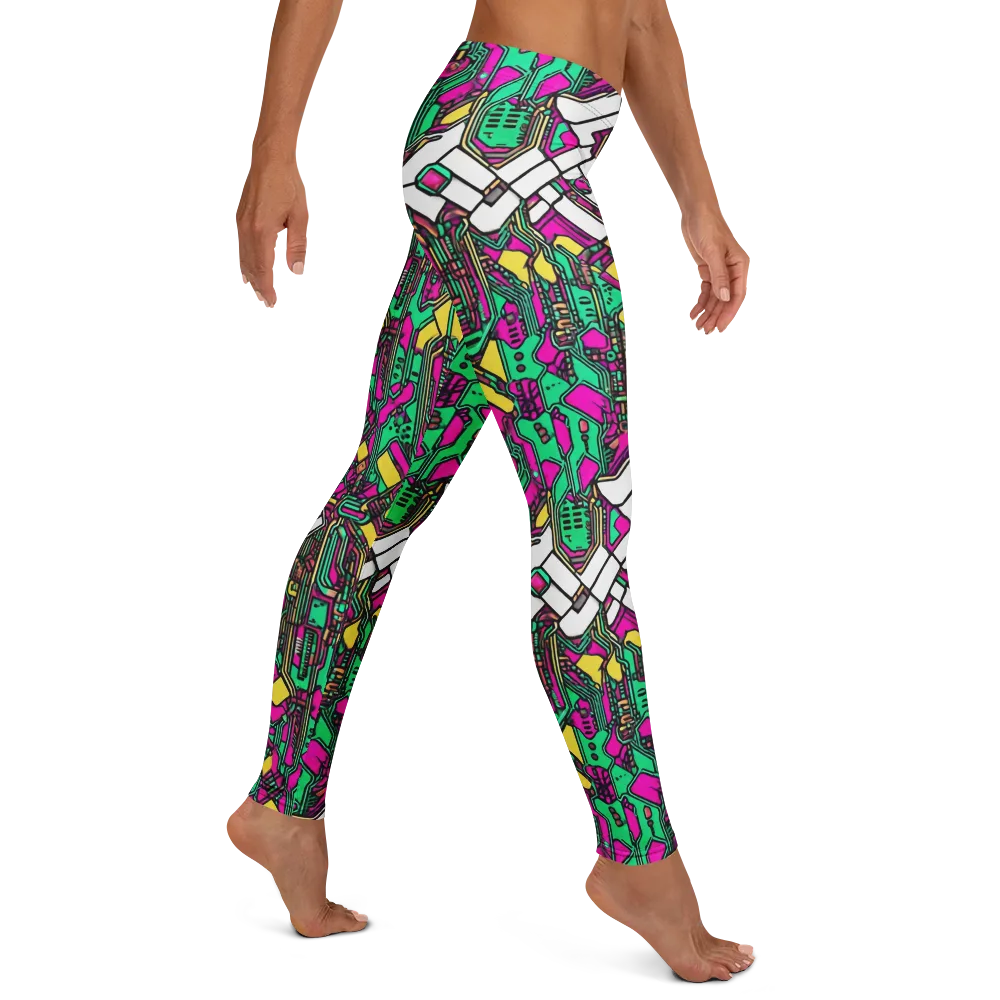Synthwave Wiring on Leggings — Right