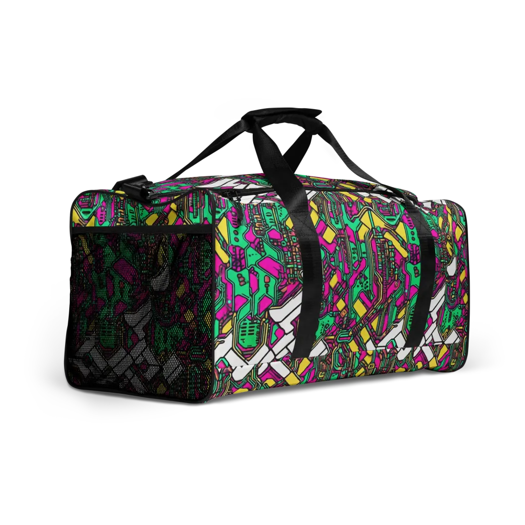 Synthwave Wiring on Duffle Bag — Right Front