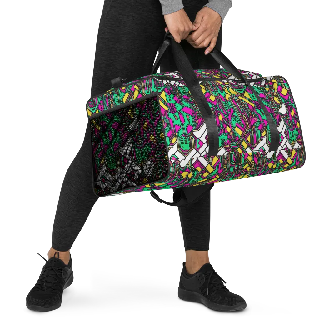 Synthwave Wiring on Duffle Bag — Right Front