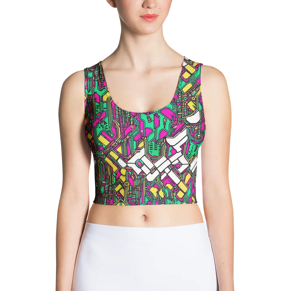 Synthwave Wiring on Crop Top — Front