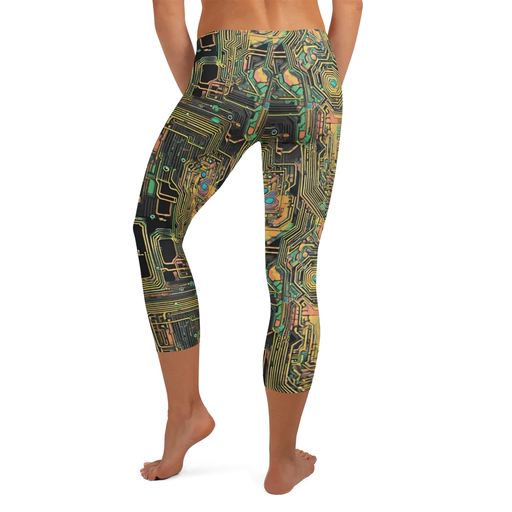 Copper Synapse on Capri Leggings — Back