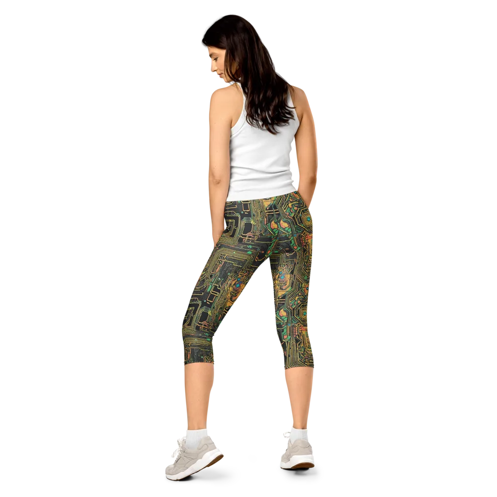 Copper Synapse on Capri Leggings — Back