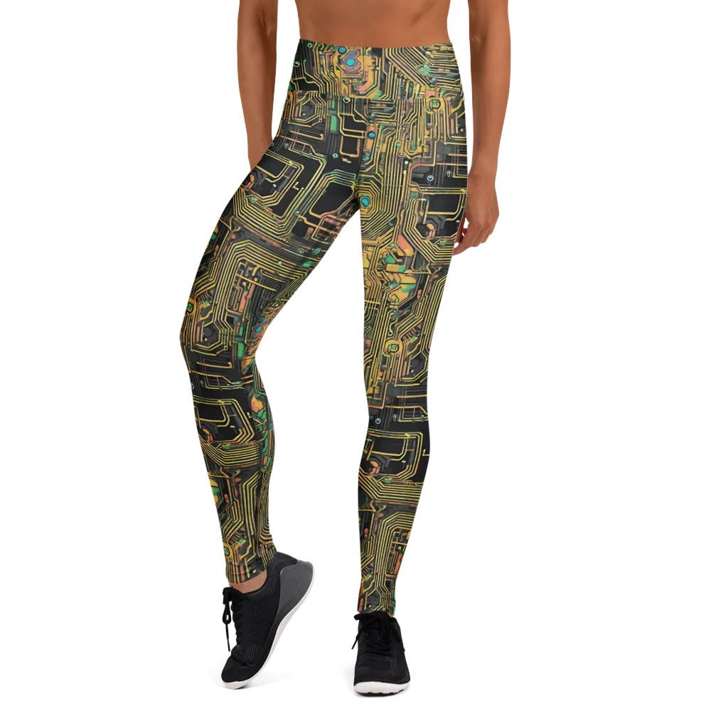 Copper Synapse on Yoga Leggings — Front