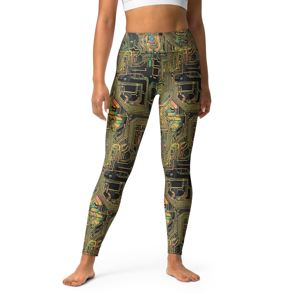 Copper Synapse on Yoga Leggings — Front