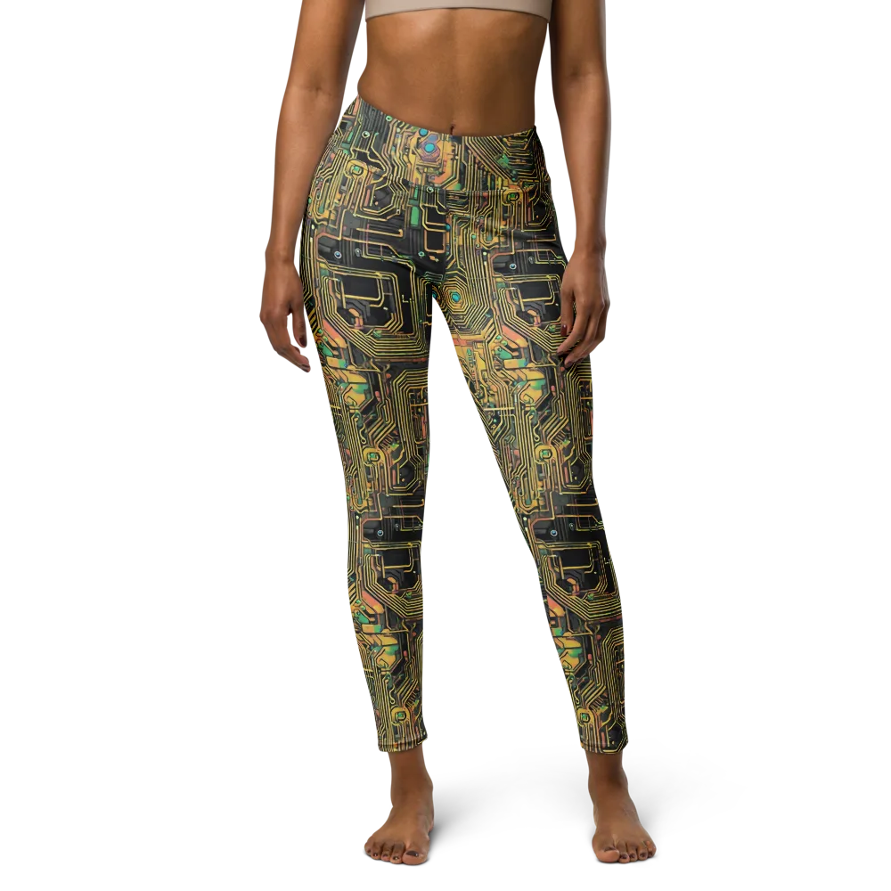 Copper Synapse on Yoga Leggings — Front