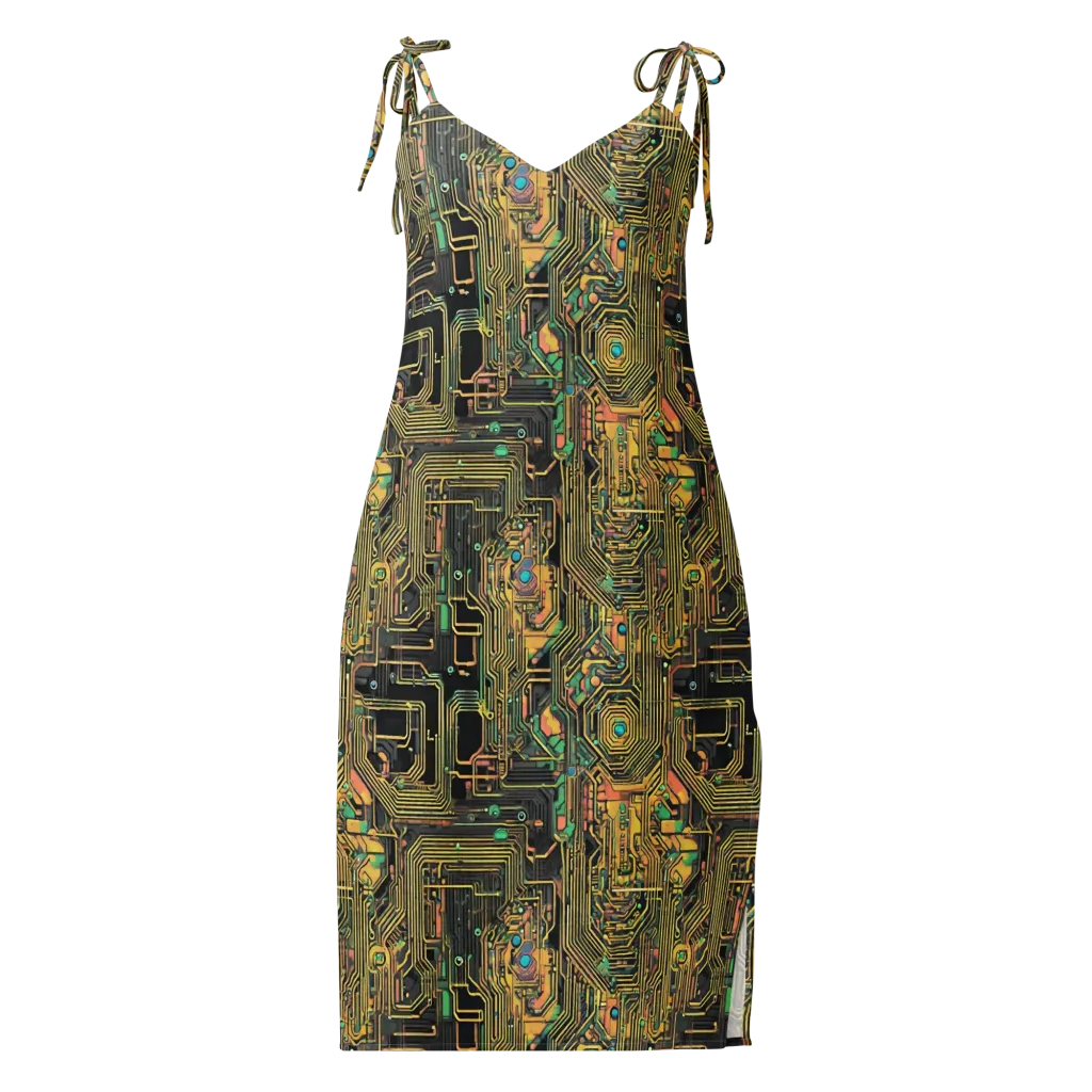 Copper Synapse on Slip Dress — Front