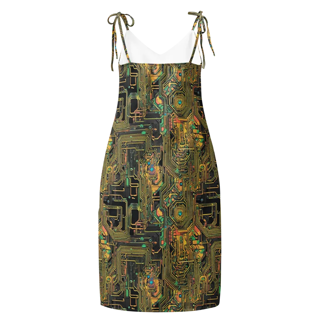 Copper Synapse on Slip Dress — Back