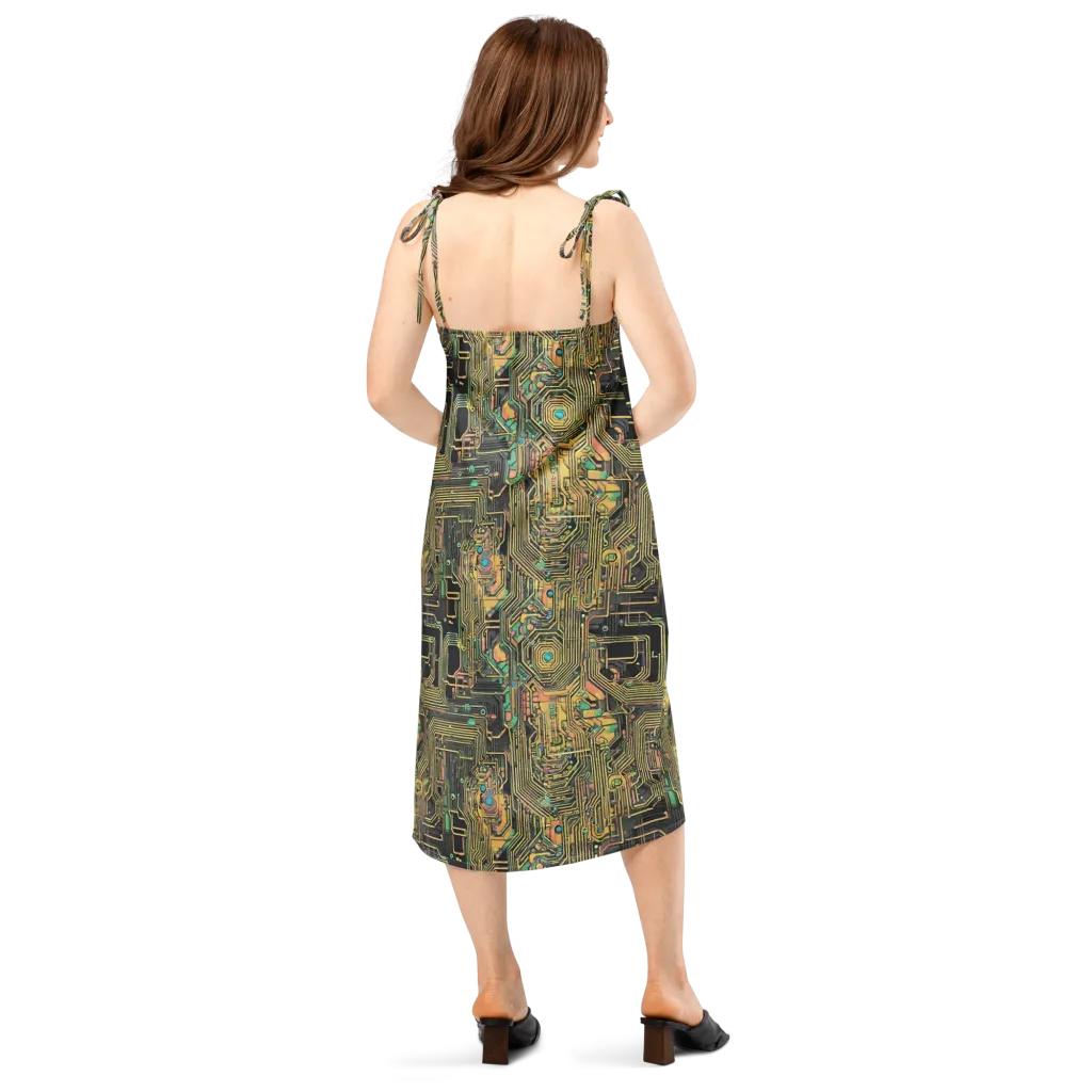 Copper Synapse on Slip Dress — Back