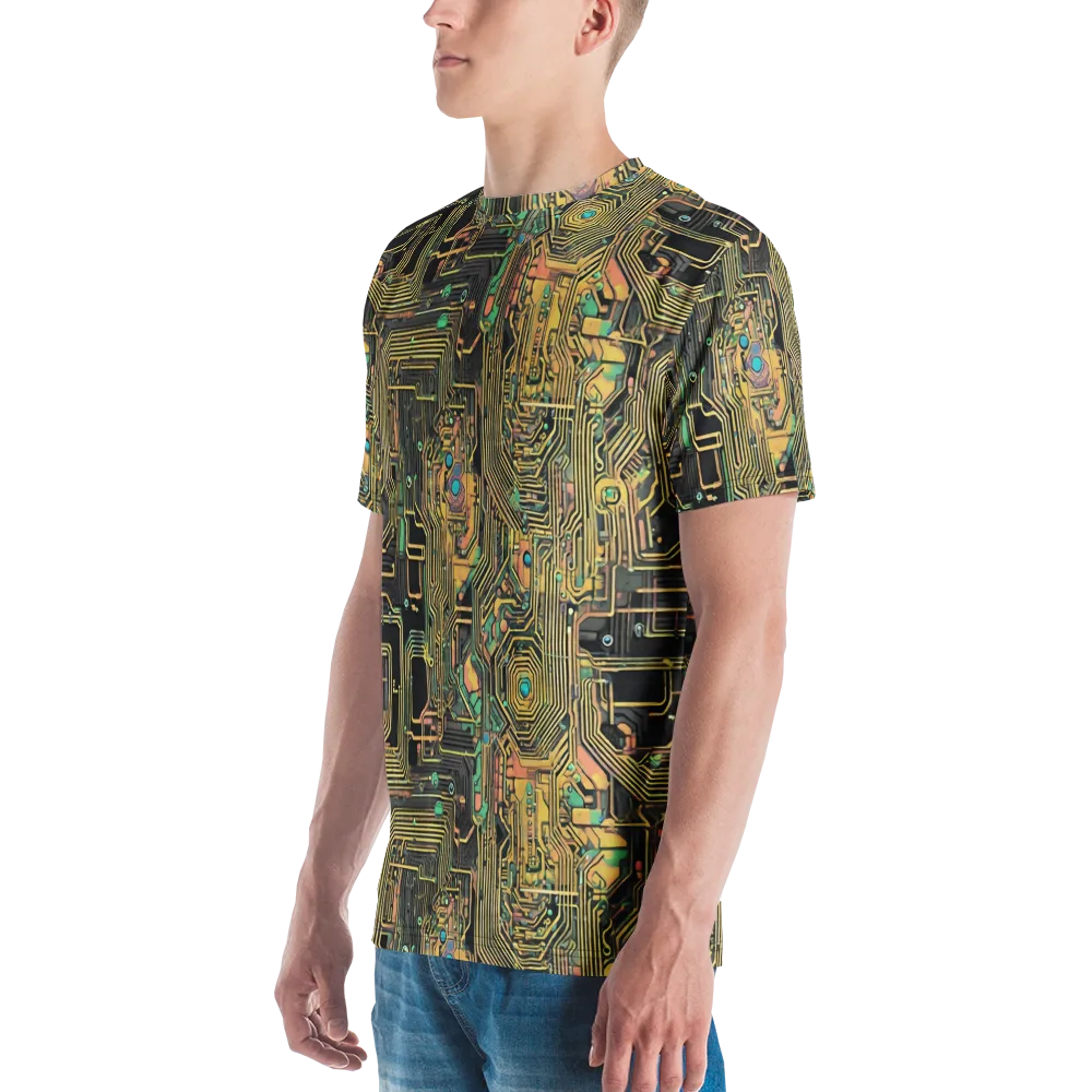 Copper Synapse on Men's Crew Neck T-Shirt — Left