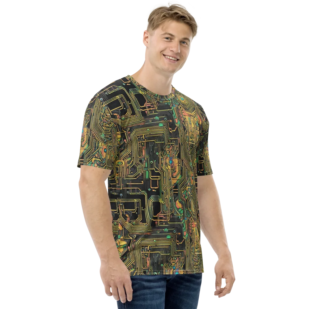 Copper Synapse on Men's Crew Neck T-Shirt — Right