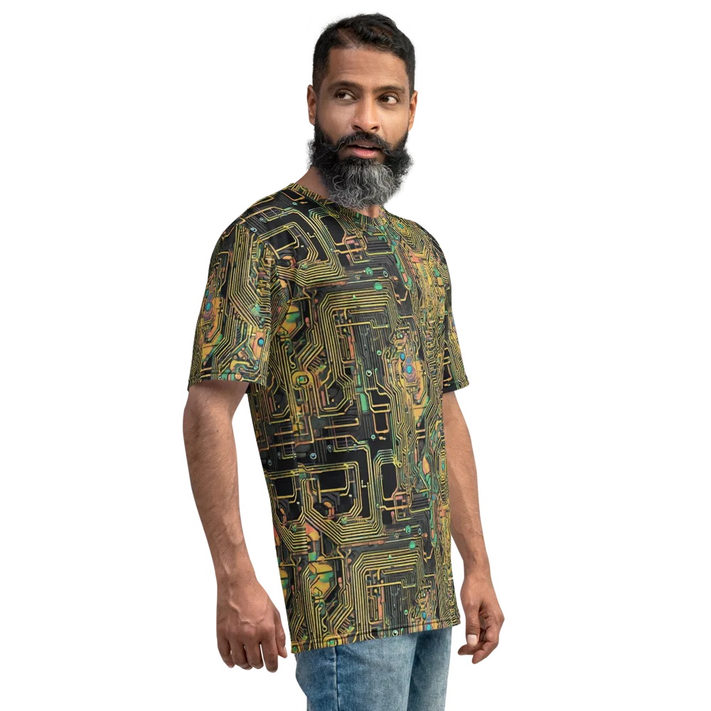 Copper Synapse on Men's Crew Neck T-Shirt — Right