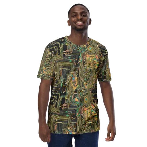 Copper Synapse on a Men's Crew Neck T-Shirt