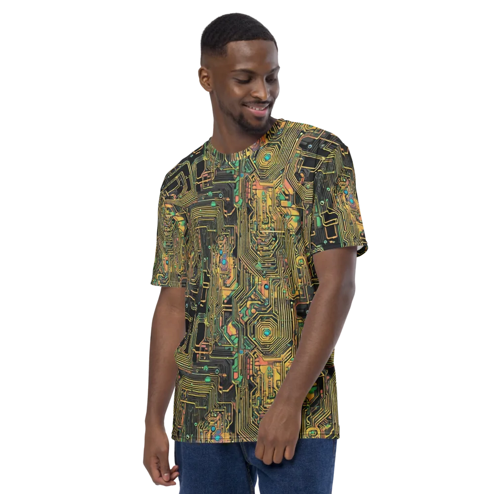 Copper Synapse on Men's Crew Neck T-Shirt — Left