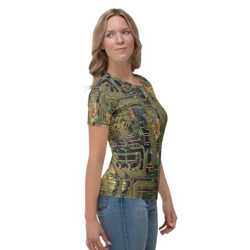 Copper Synapse on a Women's Crew Neck T-Shirt