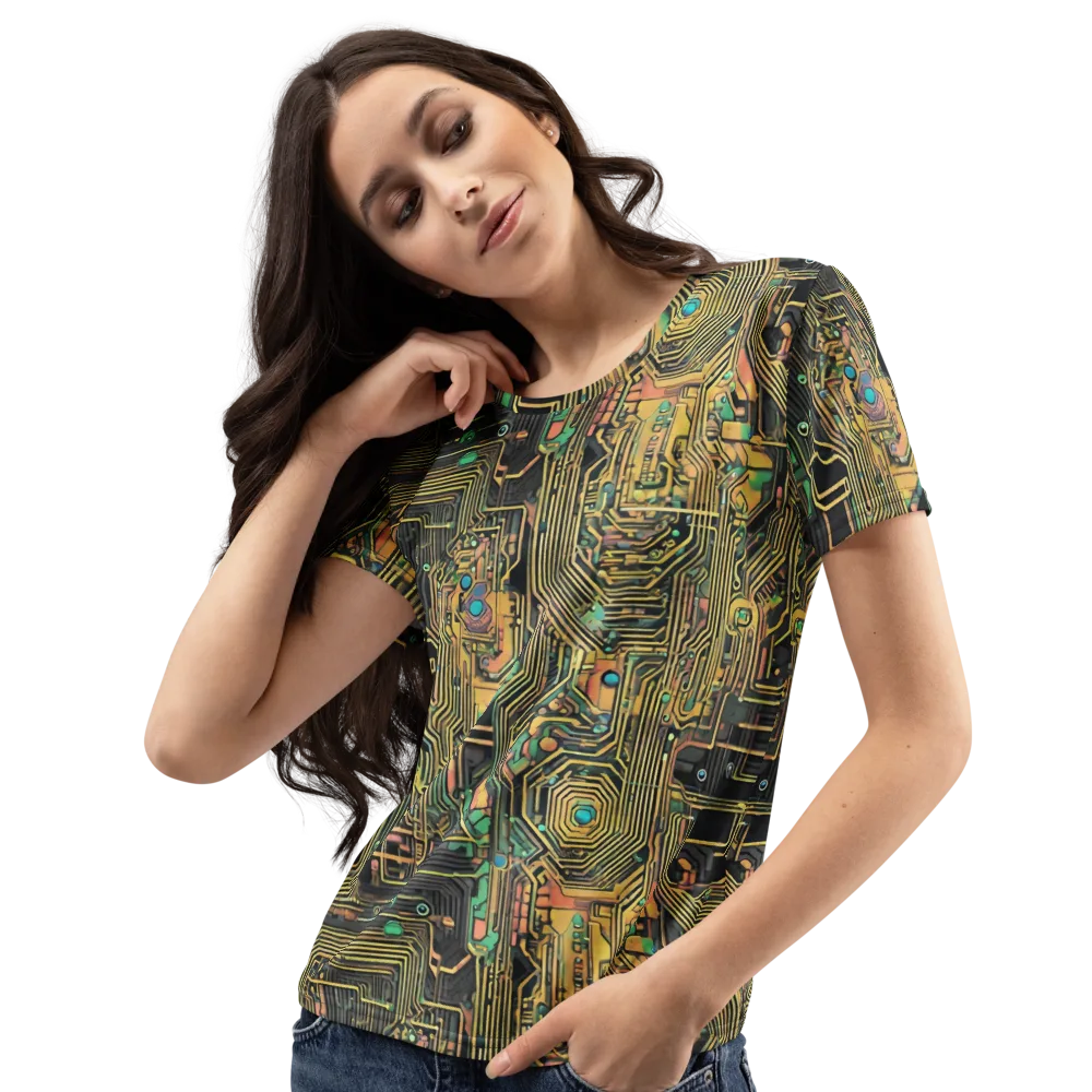 Copper Synapse on Women's Crew Neck T-Shirt — Left Front