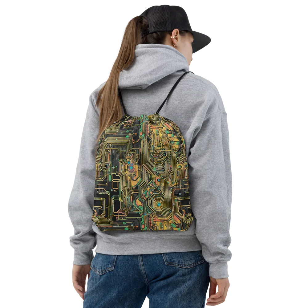 Copper Synapse on Drawstring Bag — Front