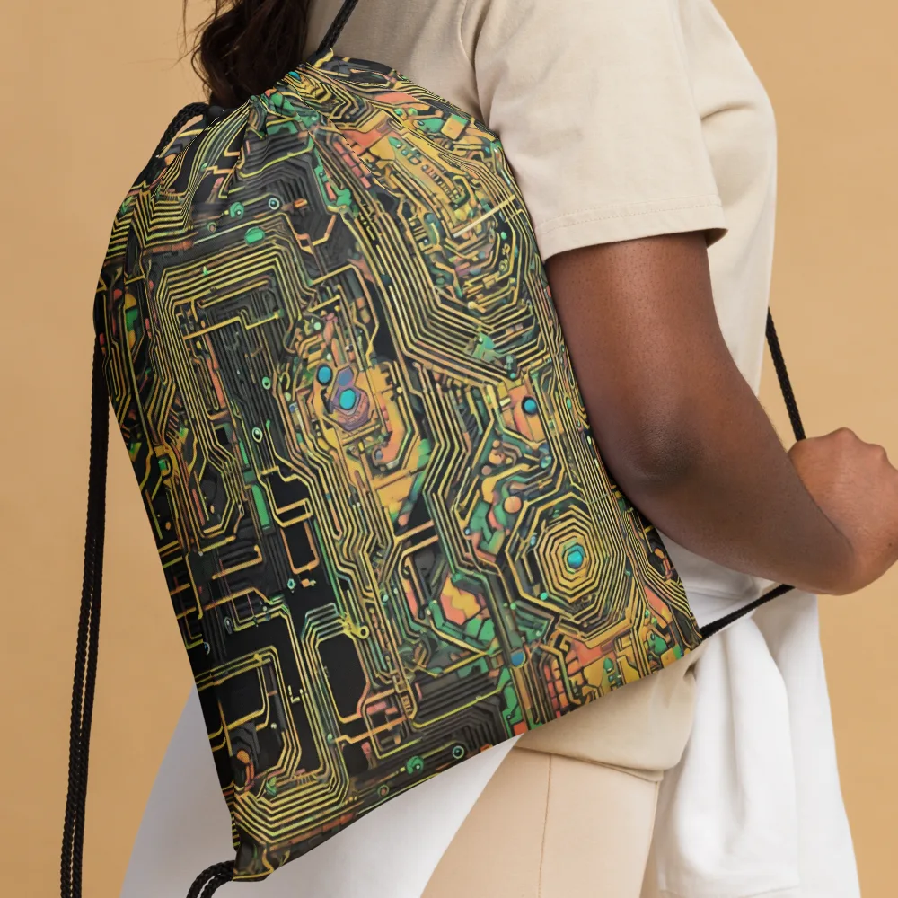 Copper Synapse on Drawstring Bag — Front