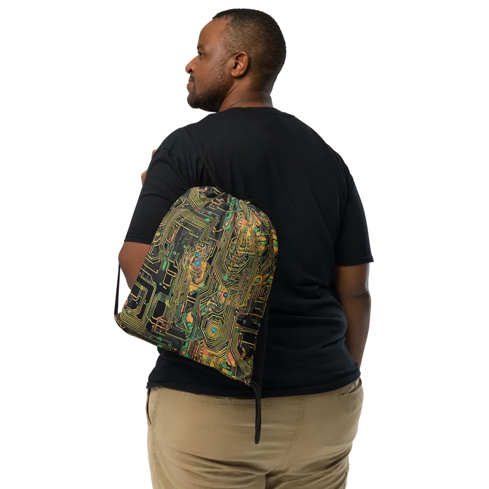 Copper Synapse on Drawstring Bag — Front