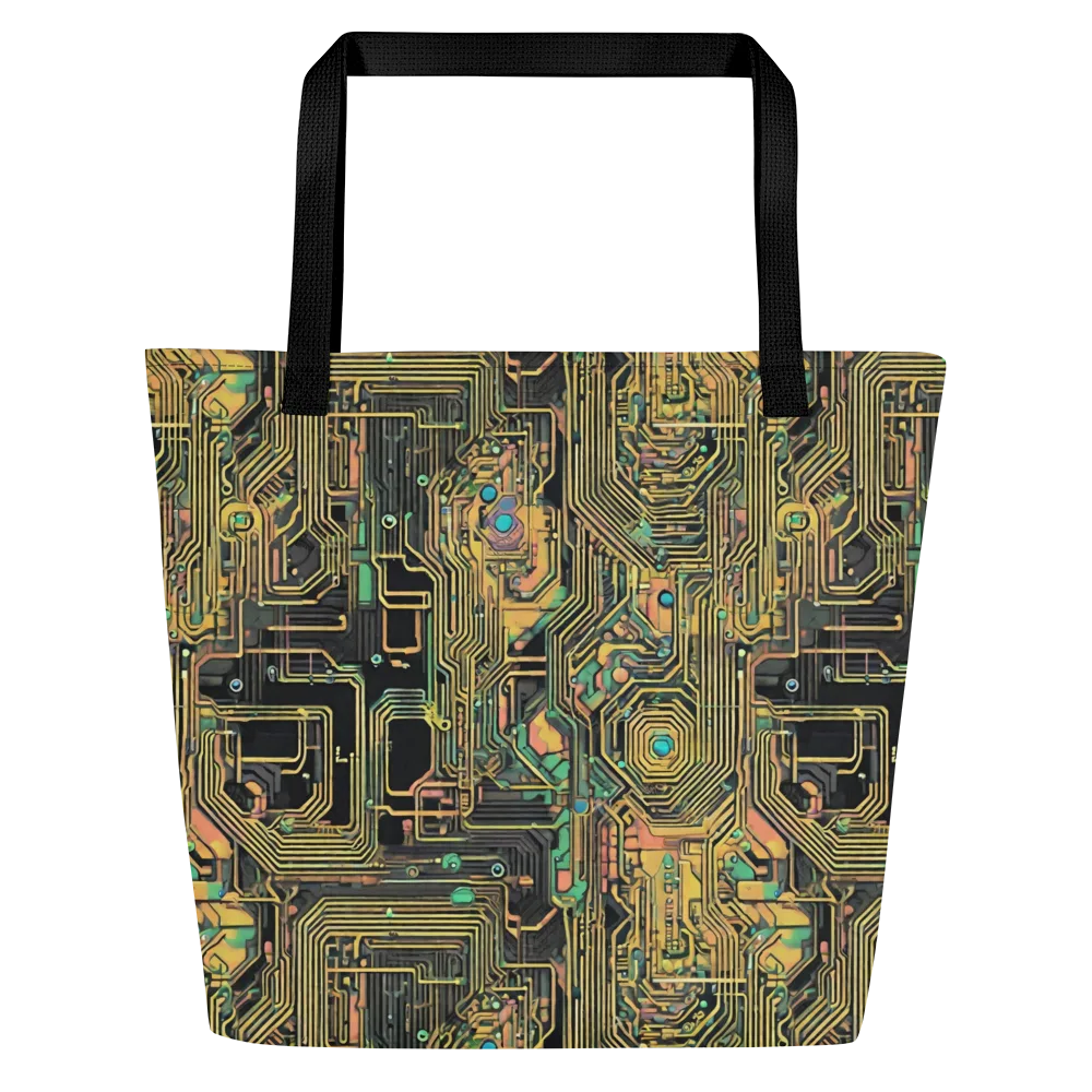 Copper Synapse on Large Tote Bag W/ Pocket — Front