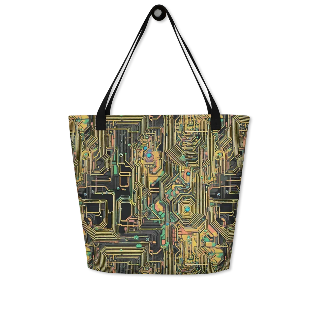 Copper Synapse on Large Tote Bag W/ Pocket — Front