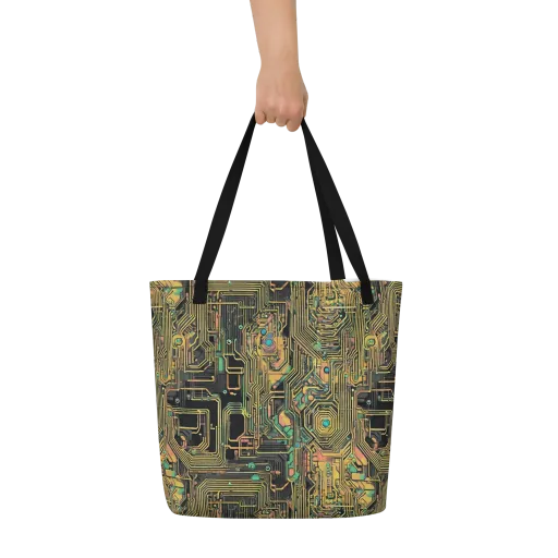 Copper Synapse on a Large Tote Bag W/ Pocket