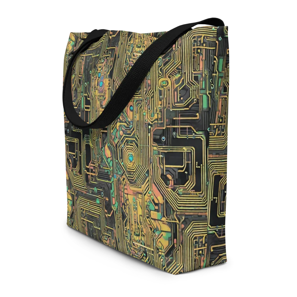 Copper Synapse on Large Tote Bag W/ Pocket — Front