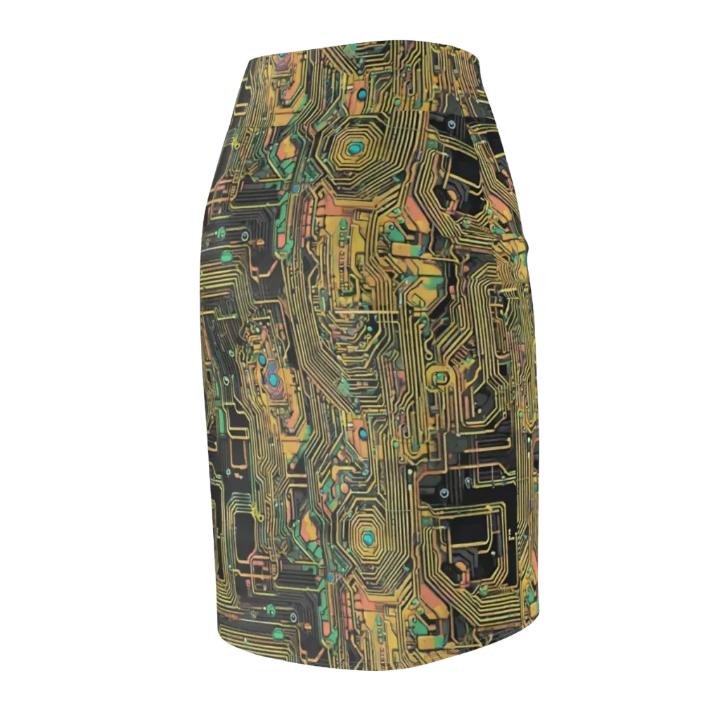 Copper Synapse on Pencil Skirt — Back Side
