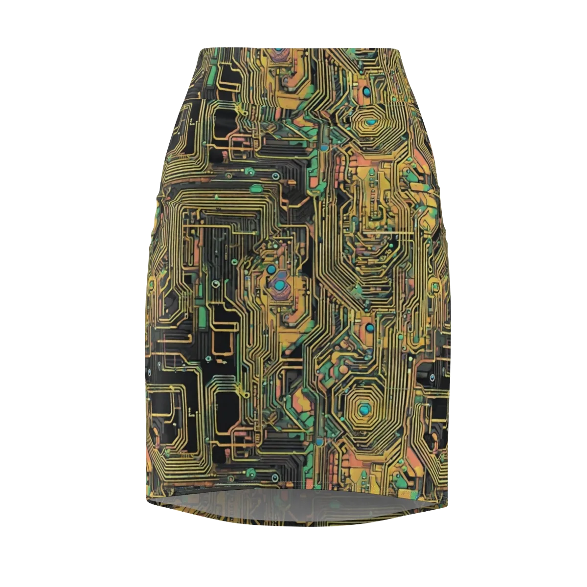Copper Synapse on Pencil Skirt — Front